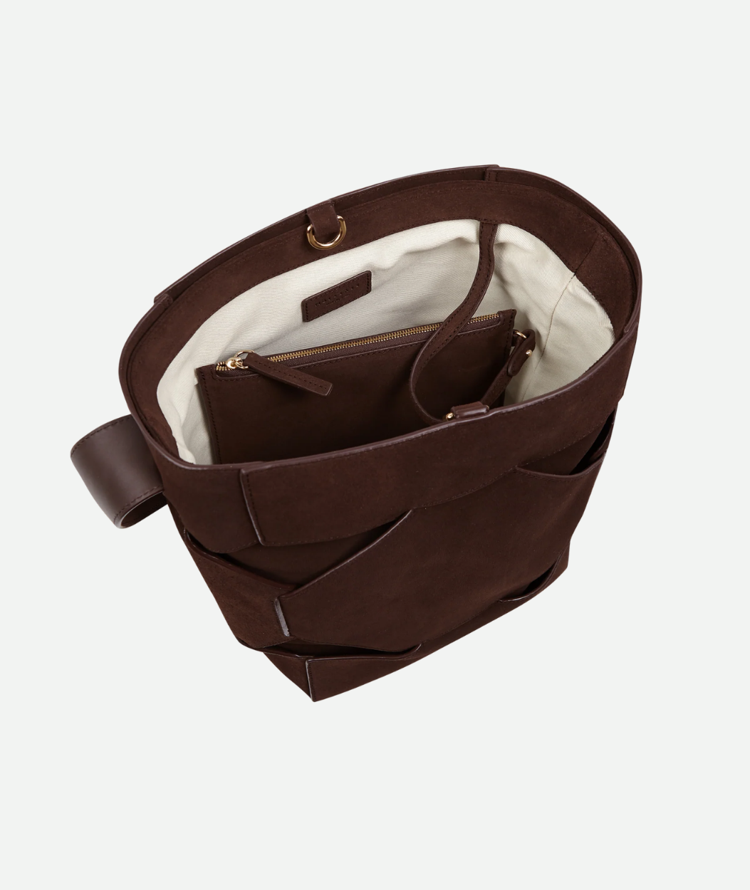 PUZZLE TOTE | DARK CHOCOLATE SUEDE