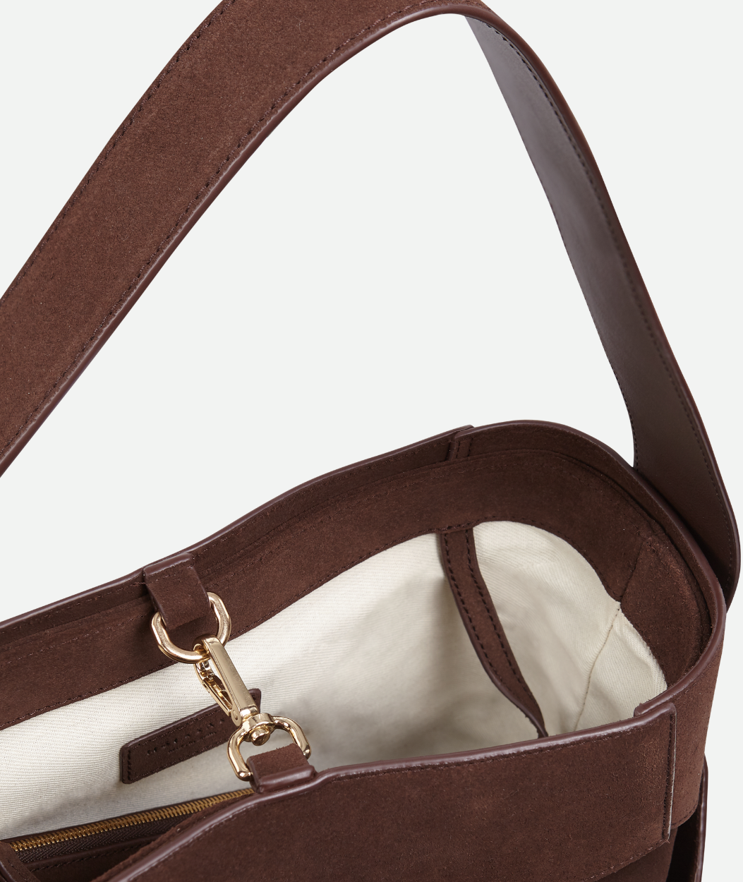PUZZLE TOTE | DARK CHOCOLATE SUEDE