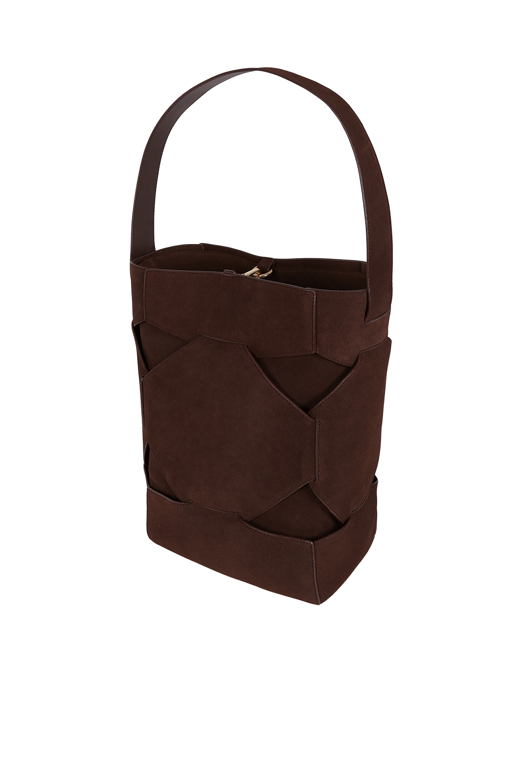 PUZZLE TOTE | DARK CHOCOLATE SUEDE