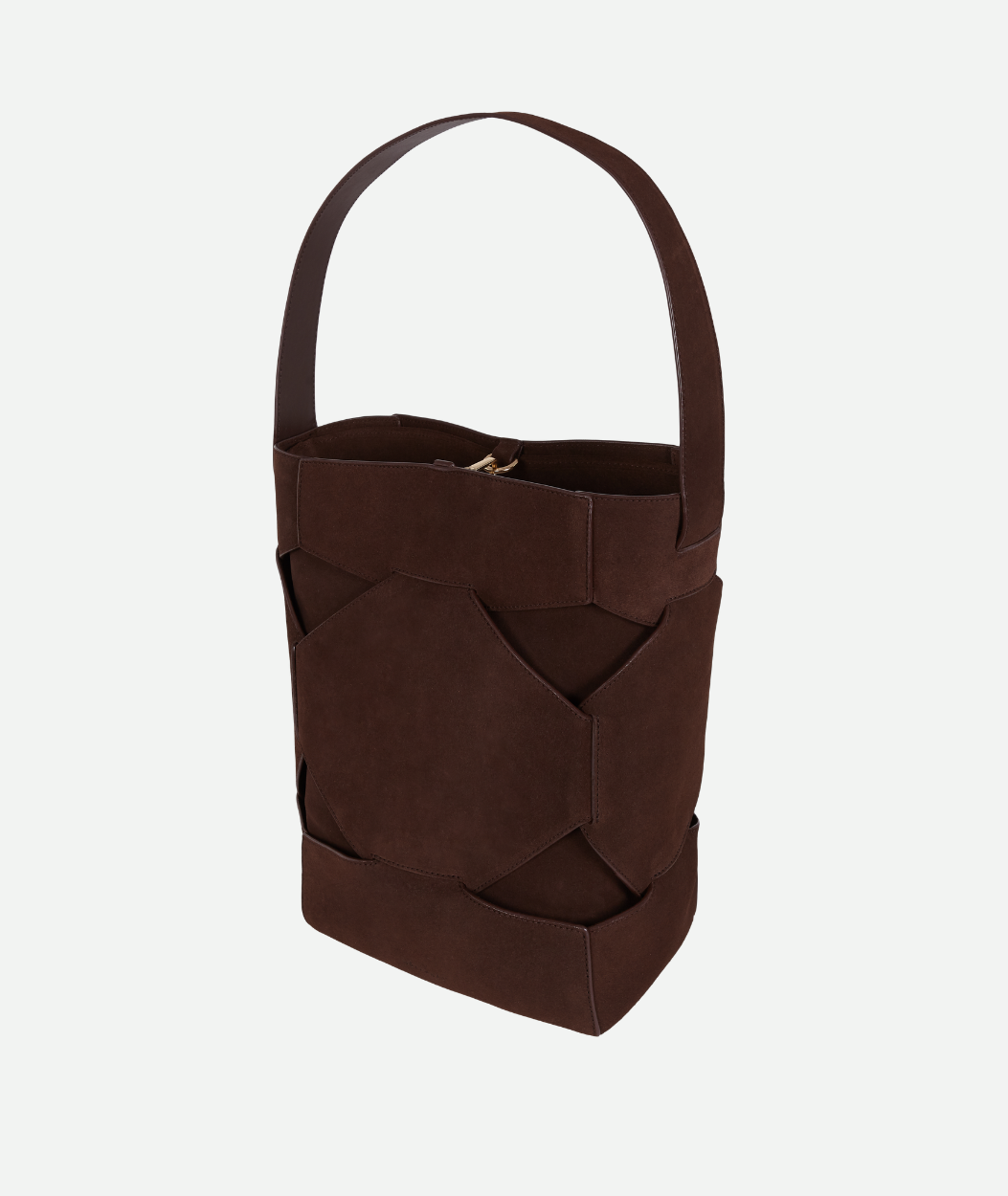 PUZZLE TOTE | DARK CHOCOLATE SUEDE