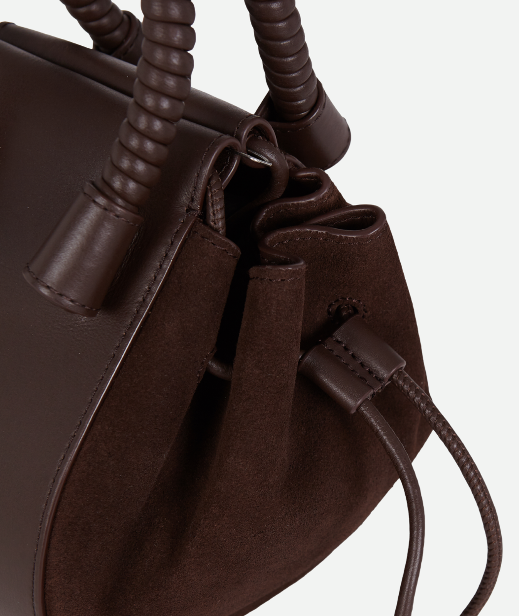 BUBBLE BAG | DARK CHOCOLATE SUEDE