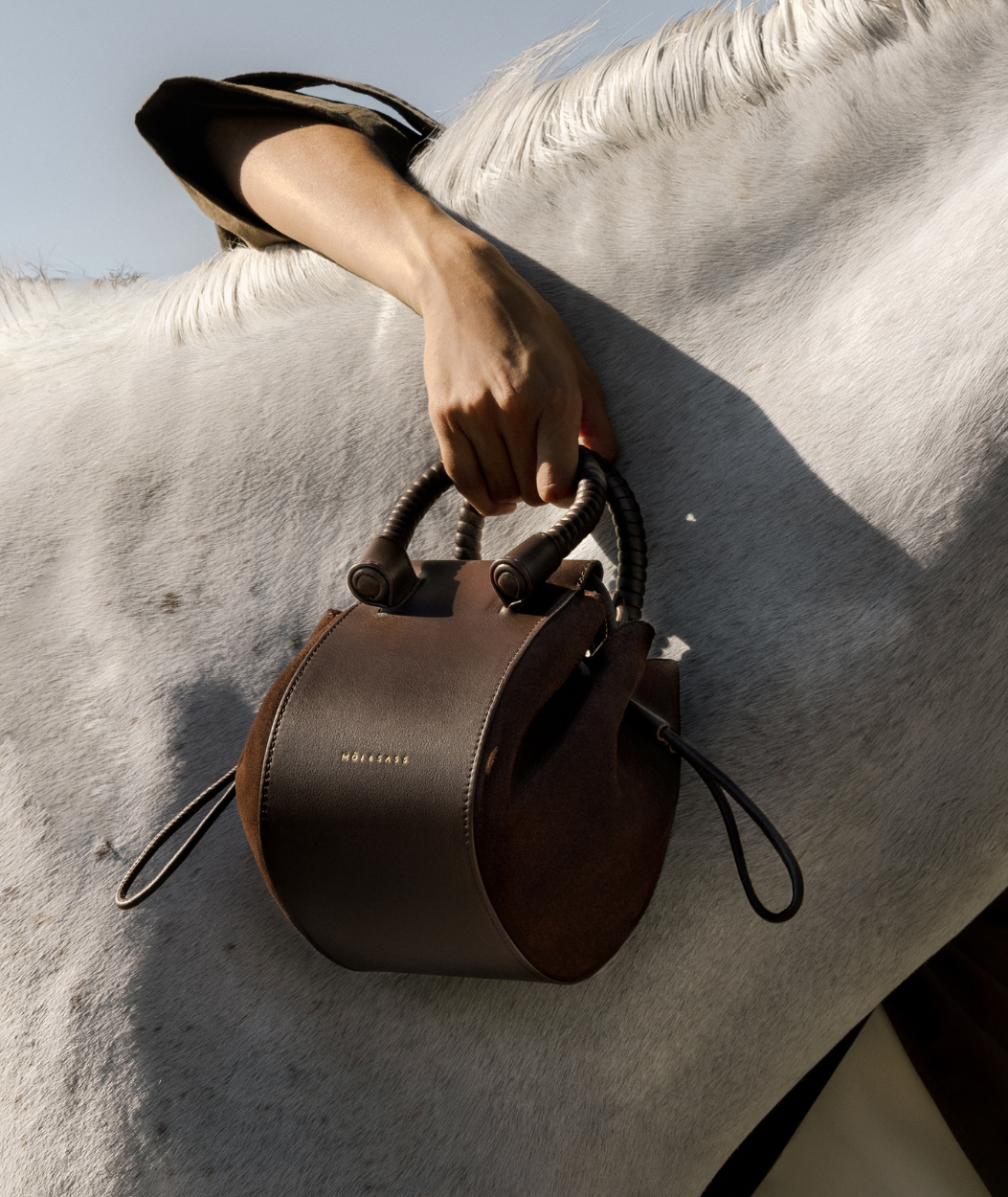 BUBBLE BAG | DARK CHOCOLATE SUEDE